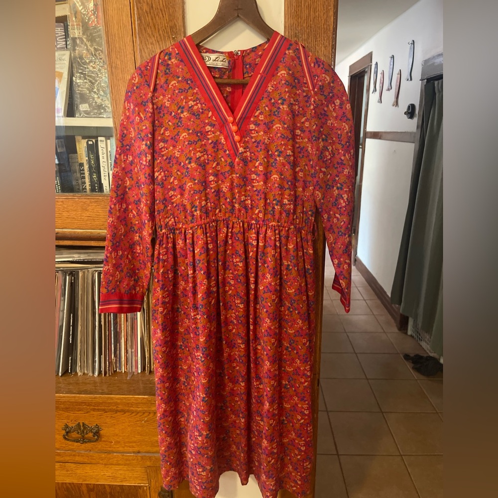 Vintage LiLi Floral Prairie Dress - Made in Taiwan